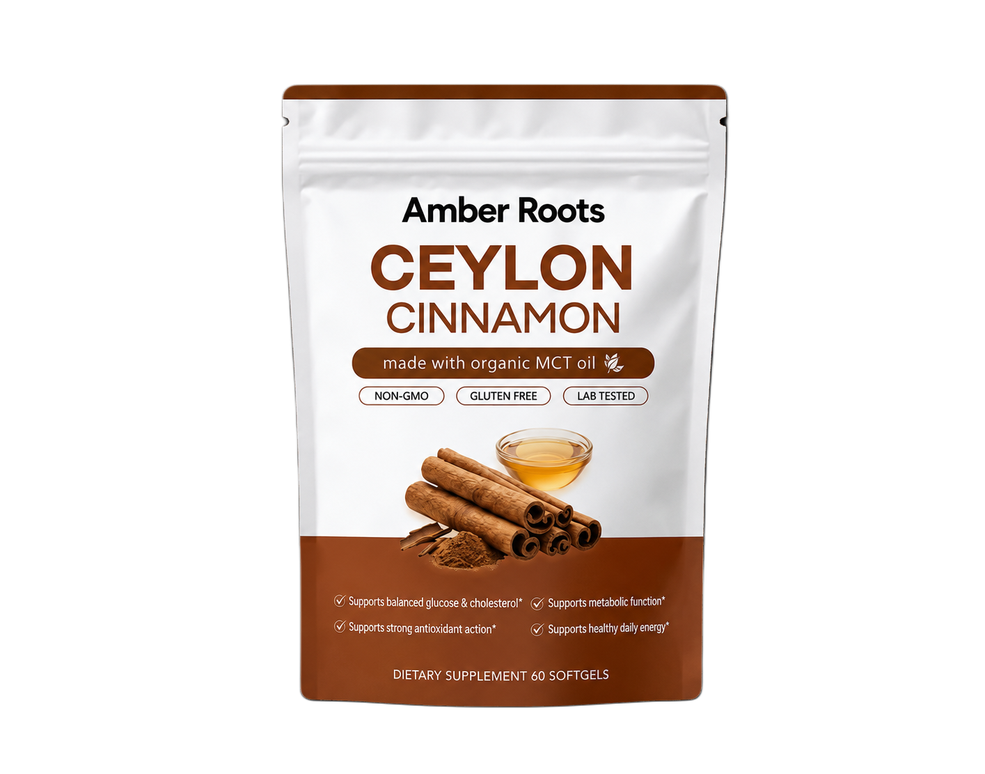 Steady Blood Sugar Support in a Single Softgel — 7200mg Ceylon + MCT