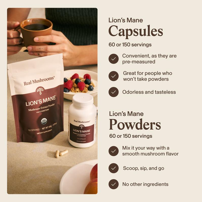 Sharper Memory, Clearer Focus — From 100% Organic Lion's Mane